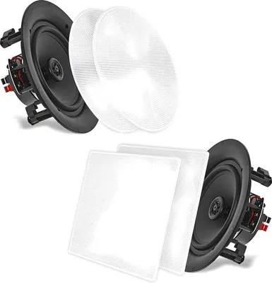 Produktbild von Pyle PDIC86, in-Wand/in-Decke, verkabelt, 40 - 2000 Hz, Weiß, 2-Wege, Polypropylene