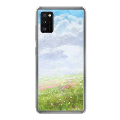 Produktbild von MuchoWow® Handyhülle Schutzhülle Hülle für Samsung Galaxy A41 Aquarell - Blumen - Landschaft Silikon Softcase Handy Hülle - Mobiltelefon