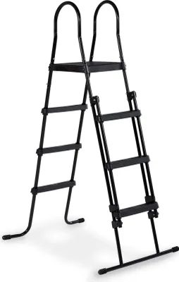 Zdjęcie produktu dla EXIT Basentrap Framehoogte 108-122cm, Basenladder, Antypoślizgowy, Czarny