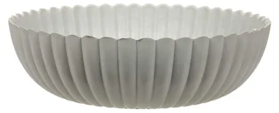 Produktbild von Pflanzgefäß Ø 30x9cm rund Kunststoff grau gewischt Pflanzschale Blumentopf Deko