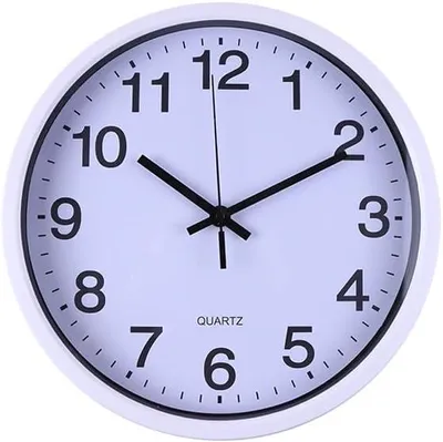 Obrázok produktu pre Nástenné hodiny 30 cm, tichý quartz, veľké čierne číslice, pre domácnosť, kanceláriu, školu, kuchyňu