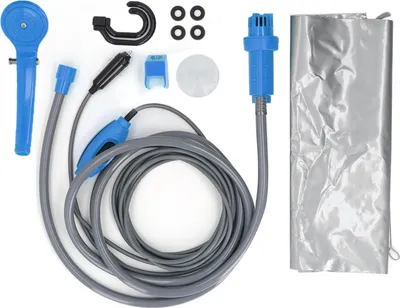 Zdjęcie produktu dla Prysznic samochodowy, przenośny zestaw prysznicowy 24 V 36 W z pompką, do mycia samochodów kempingowych, niebieski