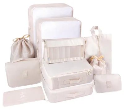 Image de Ensemble d'organisateurs de valise, 11 pièces, différentes tailles, pour le rangement lors de voyages