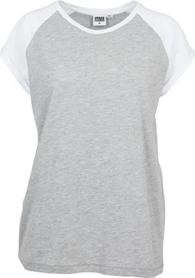 Image de Urban Classics Ladies - RAGLAN Top contrasté grau - XS