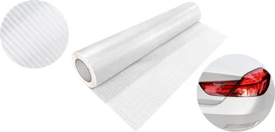 Produktbild von Carbon Folie 75x3000 cm - Carbon 3D Weiß - Carbonfolie matt mit Luftkanal-Kleber und UV-Schutz - Selbstklebend Autofolie für Innen und Außen - Auto Folierung für Tuning - Carwrappingfolie