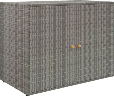 Immagine prodotto di Mobile Portaoggetti da Giardino Grigio 100x55,5x80cm Polyrattan