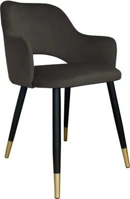 Zdjęcie produktu dla Krzesło NAPO VELVET GOLD brązowe