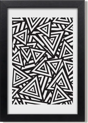 Produktbild von Bild 20x30 MDF-Rahmen, Wandkunst Dreiecke Hintergrund