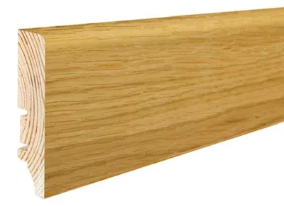 Produktbild von Barlinek | 2,20 m | Braun 58mm Sockelleiste Eiche P6P furniert, Dekorleiste, Fußleiste, Trittschutzleiste, Wandabschlussleiste, Montagezubehör inklusive