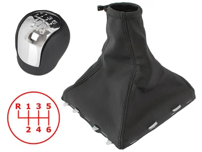 Produktbild von @@@@@ Opel Vectra C 02-08 Schaltknauf 6-Gang + Chrom + Schaltsack + Rahmen WEISS 2-teiliges Set