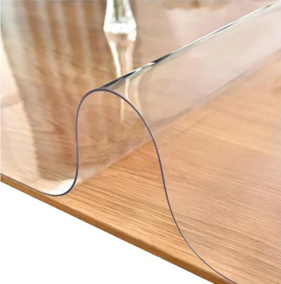Produktbild von Tischschutz - Transparent - 100x235 cm - Wasserfest Tischfolie - Für Tischplatten, Schreibtische, Kommoden