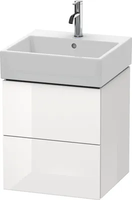 Produktbild von Waschtischunterbau L-CUBE 544x484x459mm weiß hochglanz weiß hochglanz