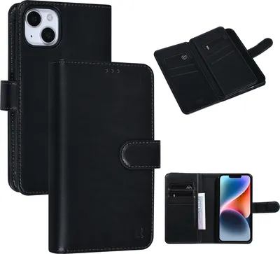 Image de UNIQ Accessory iPhone 14 & 13 Black Booktype Card holder for 9 cards - Magnetic closure