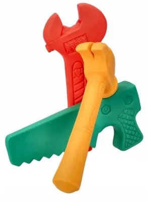 Image de Hencz Toys Outils en caoutchouc souple, Pastel - 3 pièces