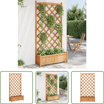 Obrázok produktu pre The Living Store Kvetináč s mriežkou Hnedá jedľa z masívneho dreva