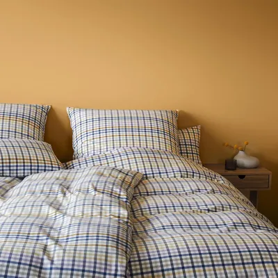 Produktbild von elegante Soft-Flanell-Bettwäsche-Garnitur Aberdeen Farbe Blau-Grün Größe 135x200+80x80