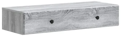 Produktbild von Wandmontierter Beistelltisch Graues Sonoma 87,5 x 34,5 x 17 cm