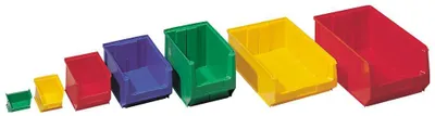 Produktbild von Sichtlagerkästen - PE - 3,3 l - 130x150x230 mm - 25 Stück - Sichtlagerkasten - blau