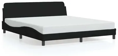 Produktbild von vidaXL Bettgestell Dover Schwarz 180x200 cm Stoff
