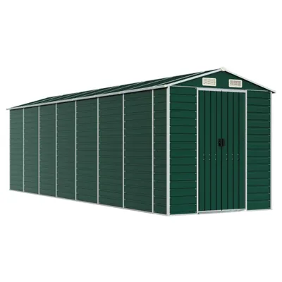 Immagine prodotto di vidaXL Casetta da giardino Verde 191x640x198 cm Acciaio zincato
