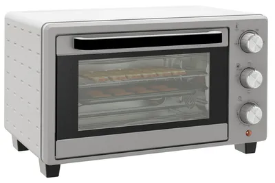 Image de Mini-four HOMCOM 21 L, four à pizza, mini-four avec plaque de cuisson, grille et bac à miettes