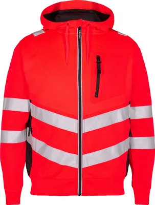 Produktbild von F. Engel Safety Sweatcardigan, Rot/Schwarz, Gr. 3XL