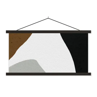 Produktbild von MuchoWow® Textilposter Minimalismus - Gestaltung - Formulare 120x60 cm mit schwarzem Rahmen - Dekoration Schlafzimmer