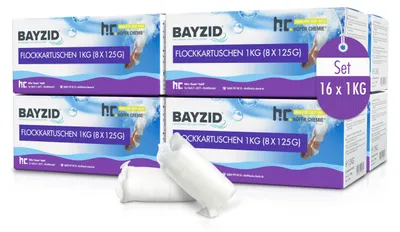 Produktbild von 16x 1 kg BAYZID® Flockkartusche für Pools