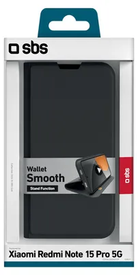 Obrázok produktu pre SBS TEWALXIRNO15P, Otočný obal, Xiaomi, Redmi Note 15 Pro, 17,4 cm (6.83"), Čierna