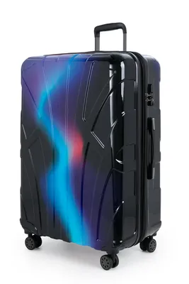 Produktbild von Suitline - Hartschalenkoffer XL mit Dehnfalte Hartschale Hochglanz Farbverlauf, großer Reisekoffer Aufgabegepäck Packvolumen max.110 L, 4 Rollen, TSA, Glossy ,Neon Blue