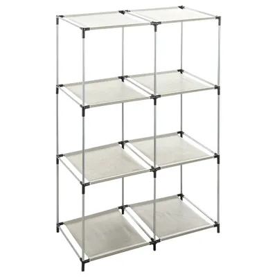 Immagine prodotto di Scaffale pieghevole, 8 ripiani, grigio