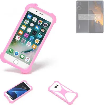 Produktbild von K-S-Trade Handy Hülle kompatibel mit POCO F5 Schutz Hülle Bumper Silikon Schutz Hülle Cover Case Silikoncase Silikonbumper TPU Softcase Smartphone,
