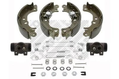 Produktbild von MAPCO Bremsbackensatz Trommelbremse Hinten passend für PEUGEOT 106 II Schrägheck (1A, 1C) 180mm 9762