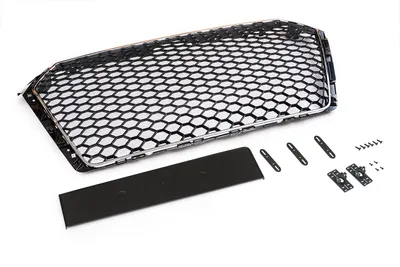 Immagine prodotto di Griglia radiatore griglia sportiva a nido d'ape cromo nero lucido supporto per Audi A4 B9 8W 2015-