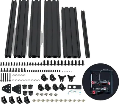 Image de Kit de cadre profilé en aluminium, taille de profilé 2020, compatible avec les systèmes modulaires, facile à monter, surface anodisée lisse, design léger