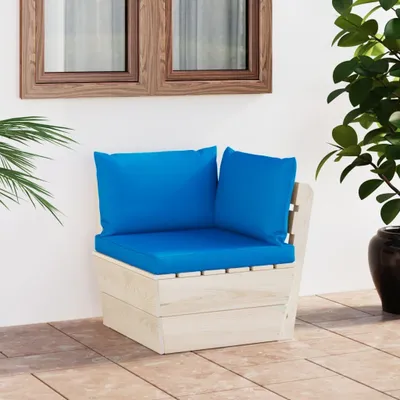 Produktbild von Möbel Garten-Paletten-Ecksofa mit Kissen Imprägniertes Fichtenholz - Gartenstühle 3063352