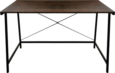 Produktbild von Schreibtisch Laptop-Computertisch Tough - Industrial Vintage - schwarzes Metall braunes Holz
