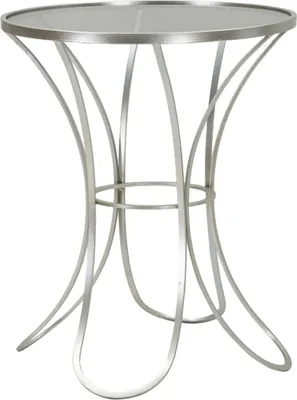 Immagine prodotto di Dmora Tavolino da Salotto Molina 56x56x68h cm Argento, Portariviste Forma Circolare