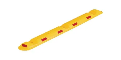 Produktbild von Leitschwelle L1170xB150xH50mm Polypropylencarbonat gelb mit roten Reflexstreifen
