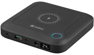 Produktbild von Sandberg 420-57 Laptop Powerbank All-in-1 24000mAh 60W USB-A; 2xUSB-C Schwarz