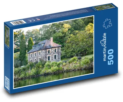Produktbild von Puzzle 500 Historisches Steinhaus in der Natur - martinpuzzle