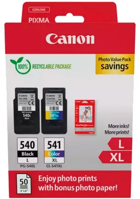 Immagine prodotto di Confezione risparmio Canon PG-540 L / CL-541 XL Photo