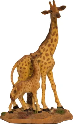 Produktbild von Giraffe mit Kind Baby Giraffen Afrika Skulptur Deko Garten Tier Figur Statue