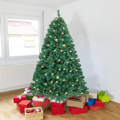 Obrázek produktu pro Vánoční stromek Peviasot, 180 cm, umělá jedle s 250 LED diodami, 860 větvičkami, umělá jedle s 8 světelnými režimy a kovovým stojanem