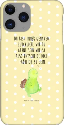 Produktbild von Mr. & Mrs. Panda Iphone 11 Pro Handyhülle Schildkröte Pfeifen - Gelb Pastell - Geschenk, Depression, Premium Kunststoff, Lebensfreude, Handy Case, Schildkröten, Spazieren