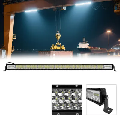Zdjęcie produktu dla ACXIN, reflektor LED o mocy 675W, wysokiej jasności, przeznaczony do użytku w pojazdach, z ochroną przed przegrzaniem, odwrotną polaryzacją i przepięciami, odporny na wstrząsy, idealny do ciężarówek, traktorów, SUV-ów i ATV