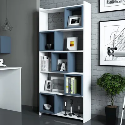 Immagine prodotto di Policoro - Libreria, 80x22x170h cm Bianco, 4 Ripiani