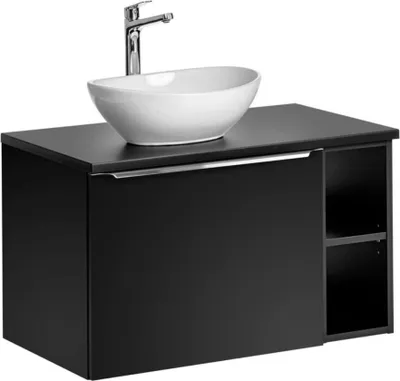Image de Ensemble de salle de bain VANTA : meubles sous vasque 80cm + plan pour vasque + vasque à poser