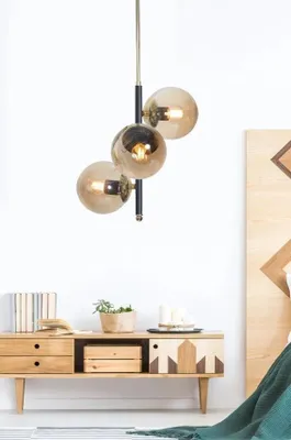Zdjęcie produktu dla Nowoczesna lampa sufitowa z szklanymi kulami