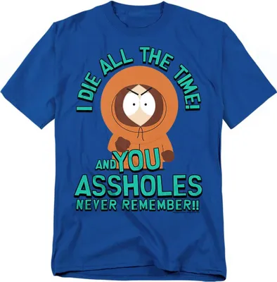 Image de South Park - "You Assholes Never Remember !" T-shirt Homme/Femme Unie TV20607 (XXL) (Bleu roi)
